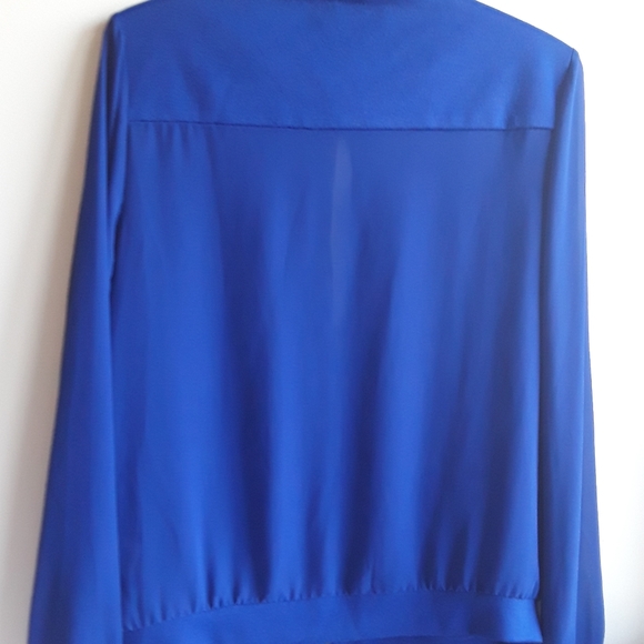 Reitman blue long sleeve with zipper women's top - Picture 6 of 14